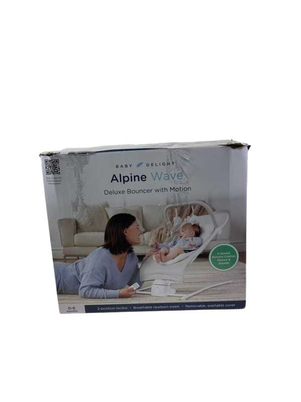 Baby Delight Alpine Wave Deluxe Bouncer with Motion, Driftwood Grey For Cheap - Image 2