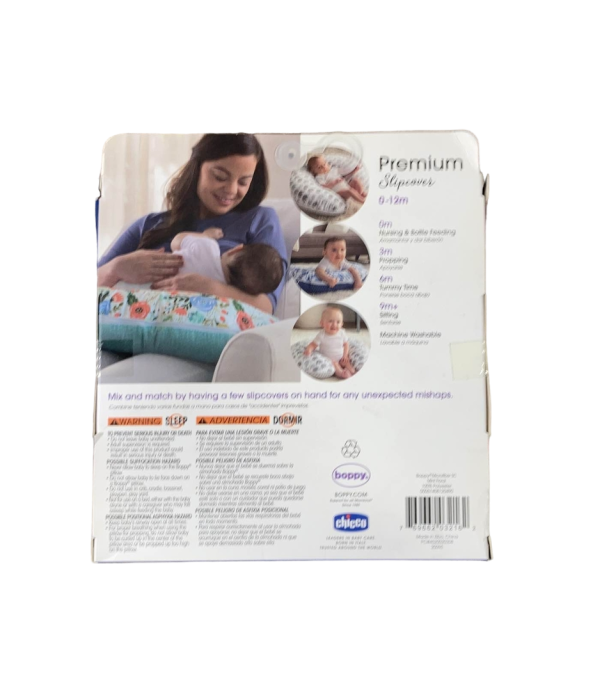 Boppy Original Nursing and Infant Support Pillow Slipcover, Mint Floral Online now - Image 2
