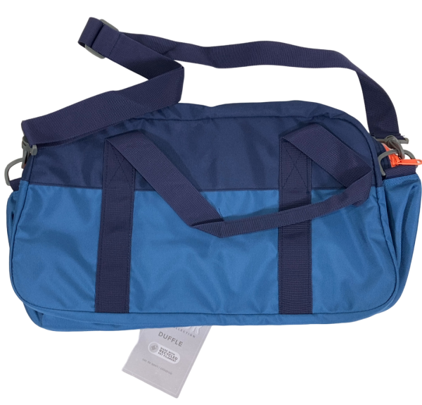 Pottery Barn Kids Astor Duffle Bag, Blue Navy Orange For Sale - Image 3