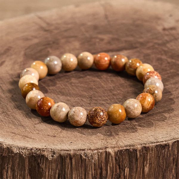 Buddha Stones Fossil Coral Compassion Bracelet Online now - Image 2