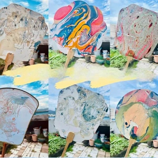 Buddha Stones DIY Chinese Lacquer Fan Blank Painting Handheld Fan For Discount - Image 5