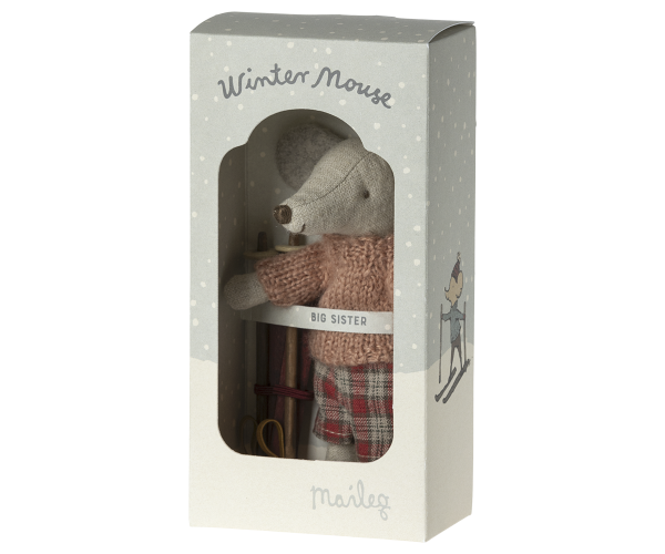 Winter Mouse with Ski Set, Big Sister For Sale - Image 4