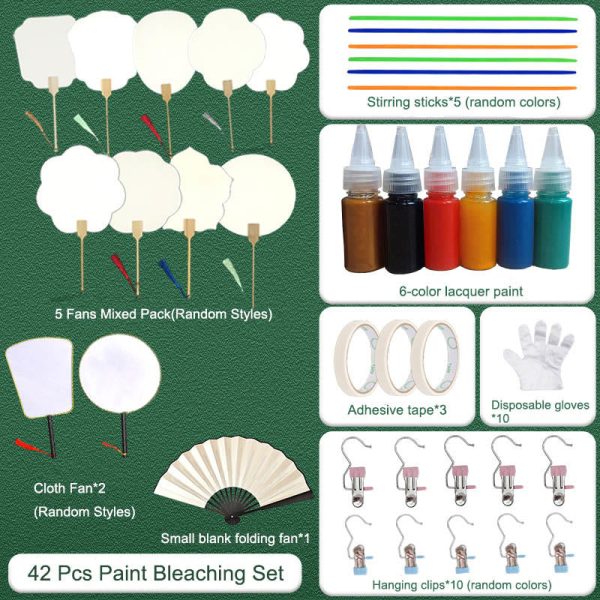 Buddha Stones DIY Chinese Lacquer Fan Blank Painting Handheld Fan For Discount - Image 4